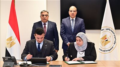 وزير الري ومحافظ الدقهلية يشهدان توقيع بروتوكول تعاون بعدد من المشروعات 