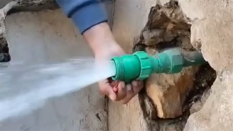تعديات علي شبكة مياه