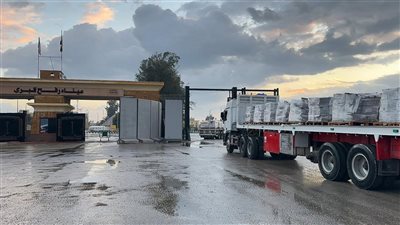 233 ألف سلة غذائية و18 ألف بطانية، الهلال الأحمر يطلق القافلة 119 إلى غزة 