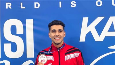 طالب من جامعة القناة يحصد برونزية الدوري العالمي للكاراتيه بجورجيا