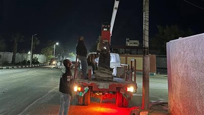 خطة متكاملة لإنارة واحة الخارجة بالوادي الجديد استعدادًا لشهر رمضان