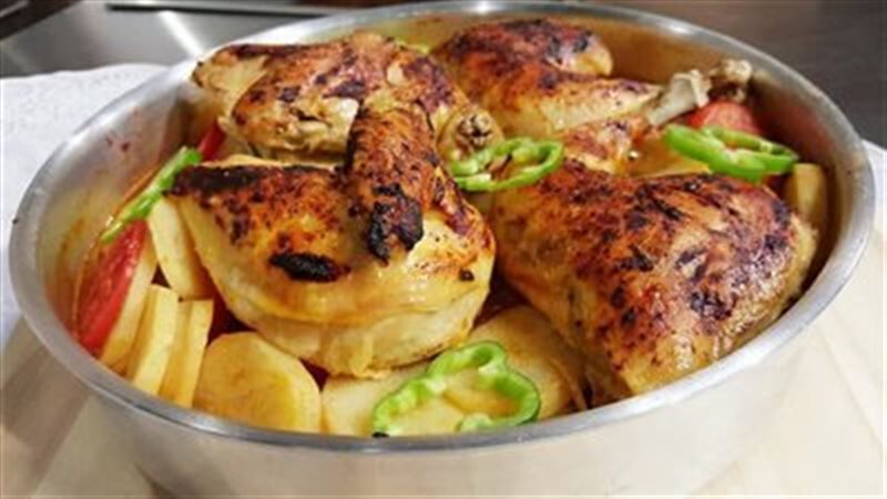البطاطس بالفراخ،