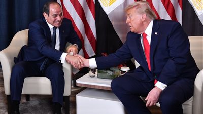 5 صور ترصد لقاء السيسي وترامب بـ دافوس 