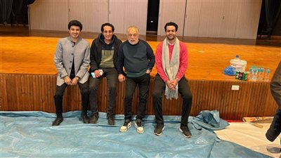 أشرف زكي يتابع أعمال ترميم مسرح نقابة المهن التمثيلية بالإسكندرية