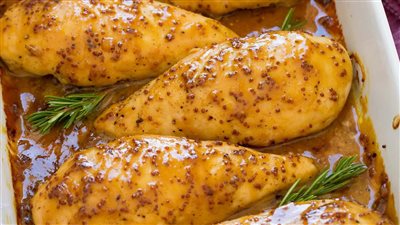 طريقة عمل دجاج، بالعسل والخردل في الفرن