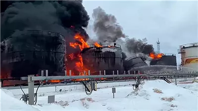 لليوم الثاني، روسيا تحاول السيطرة على حريق اندلع في مستودع نفط جراء مسيرة أوكرانية 