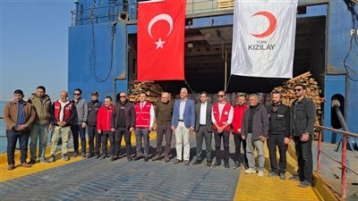 ميناء العريش يستقبل سفينة تركية تحمل مساعدات إغاثية لغزة 