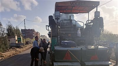 بتكلفة 23.5 مليون جنيه، رصف طريق 