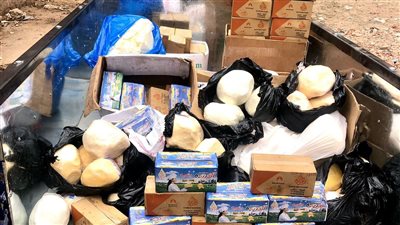 التحفظ على مواد غذائية غير صالحة ودقيق مدعم في حملات تموينية بالفيوم