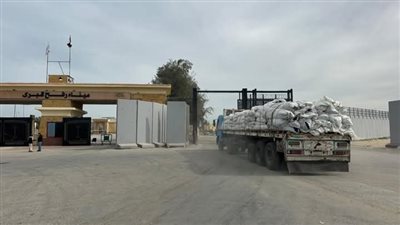 ألبان أطفال وملابس، الهلال الأحمر المصري يرسل قافلة المساعدات الـ127 إلى غزة