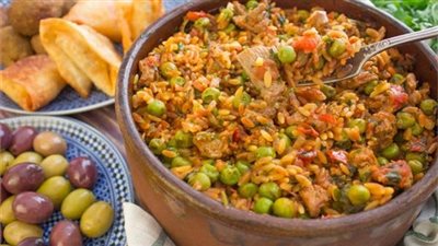 طريقة عمل طاجن الخضار واللسان عصفور باللحم فى الفرن 