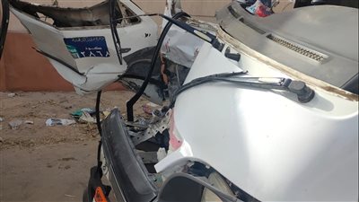 اللقطات الأولى لحادث تصادم ميكروباصين في القليوبية (صور) 