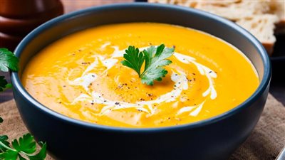 طريقة عمل شوربة البطاطا الحلوة بالزنجبيل، وصفة دافئة وصحية