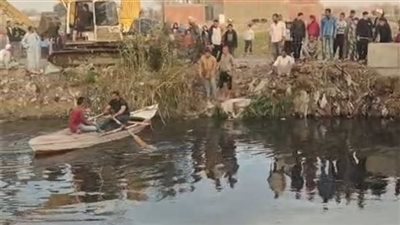 بعد 4 أيام من البحث، العثور على جثمان سيدة سقطت في مصرف زاوية النجار بقليوب