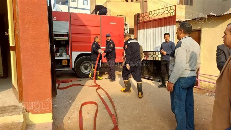 حريق بجوار مدرسة