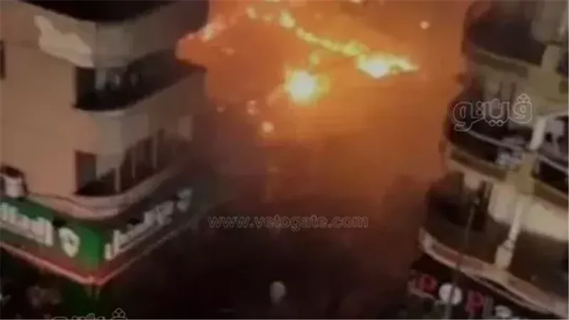 حريق محل أسماك شهير