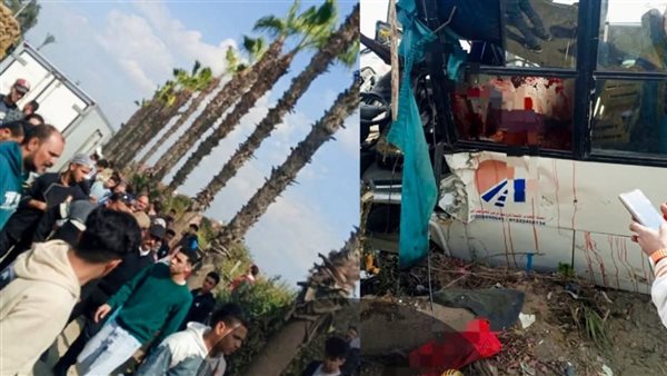 مصرع سائق وإصابة 11 طالباً في انقلاب أتوبيس مأساوي على طريق المحلة بالغربية