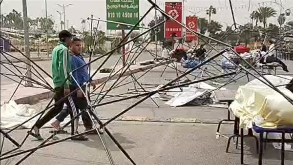 أضرار العاصفة الترابية في الإسماعيلية