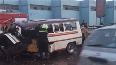 إصابة 7 أشخاص في انقلاب ميكروباص بمدخل كوبري سندوب الجديد بالمنصورة