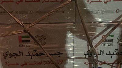 مطار العريش الدولي يستقبل طائرة مساعدات إماراتية لغزة 