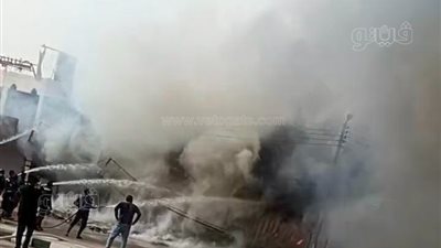 حريق هائل يلتهم محلات تجارية بالوادي الجديد والحماية المدنية تخمده (صور)