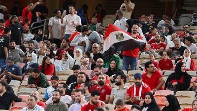جماهير مصر تملأ مدرجات ملعب الإنماء لدعم الفراعنة أمام السعودية (صور)