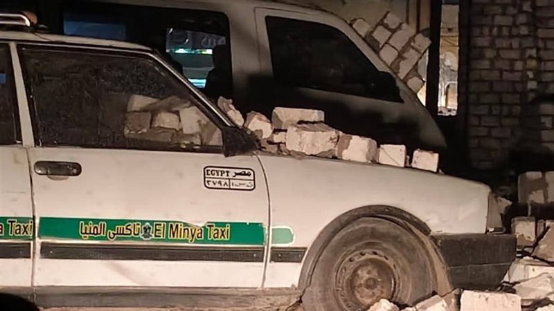 تحطم سيارتين بالمنيا