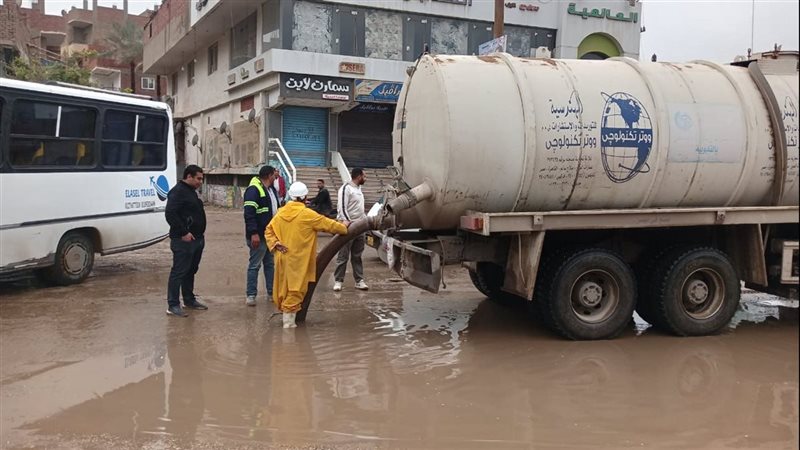 رفع اثار المياة بالقليوبية،