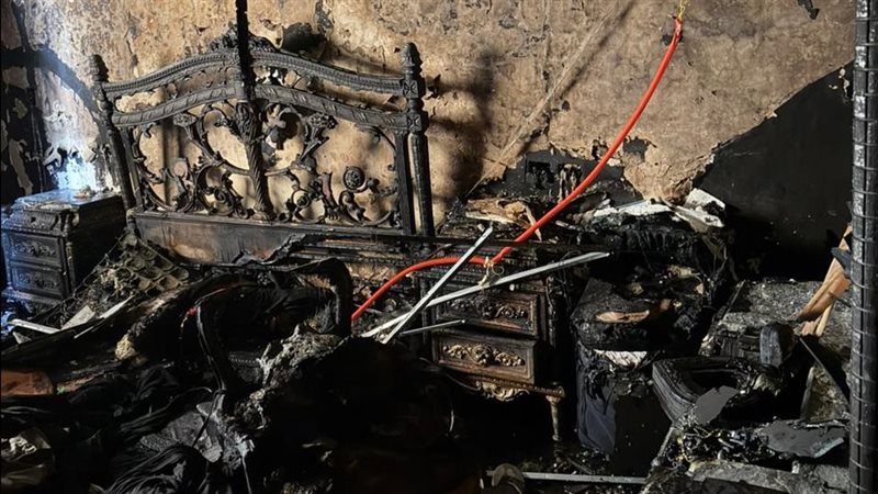 حريق شقة بمصر الجديدة