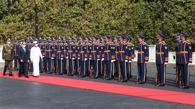 10 صور ترصد استقبال السيسي لرئيس المجلس العسكري الانتقالي لتشاد