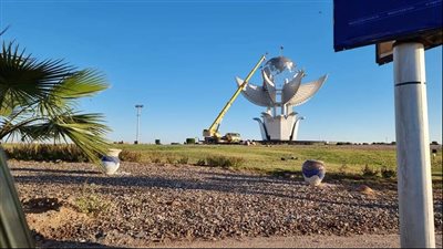 صيانة أيقونة السلام بشرم الشيخ استعدادًا لانعقاد منتدى شباب العالم | صور 