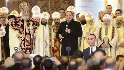  السيسي من كاتدرائية ميلاد المسيح: الجمهورية الجديدة هي الحلم والأمل والعلم والعمل