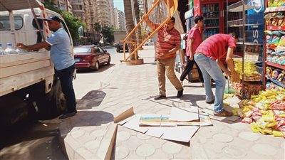 رفع 38 حالة تعد من بينها 15 باعة جائلين وإغلاق 5 مقاهي بشمال الجيزة