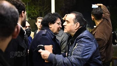 محمد منير يؤدي واجب العزاء في أحمد الحجار بالحامدية الشاذلية| صور 