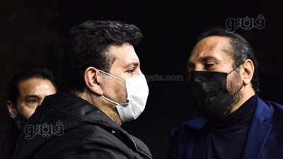 هاني شاكر وصلاح عبد الله في عزاء المطرب أحمد الحجار بالحامدية الشاذلية | صور