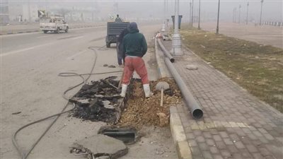 صيانة غرف صرف مياه الأمطار بالإسماعيلية