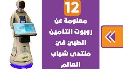12 معلومة عن روبوت التأمين الطبي في منتدى شباب العالم | انفوجراف