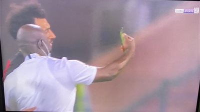 المدير الفني لمنتخب نيجيريا يلتقط صورة سلفي مع محمد صلاح 