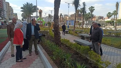 حدائق شرق المنصورة تتجمل لاستقبال المواطنين في 