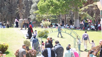المواطنون يحتفلون بشم النسيم، إقبال كثيف على الحديقة الدولية (صور) 