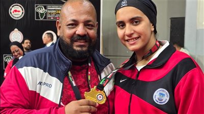 معاني وليد ابنة جامعة قناة السويس تحصد ذهبية شمال إفريقيا في الكاراتيه 
