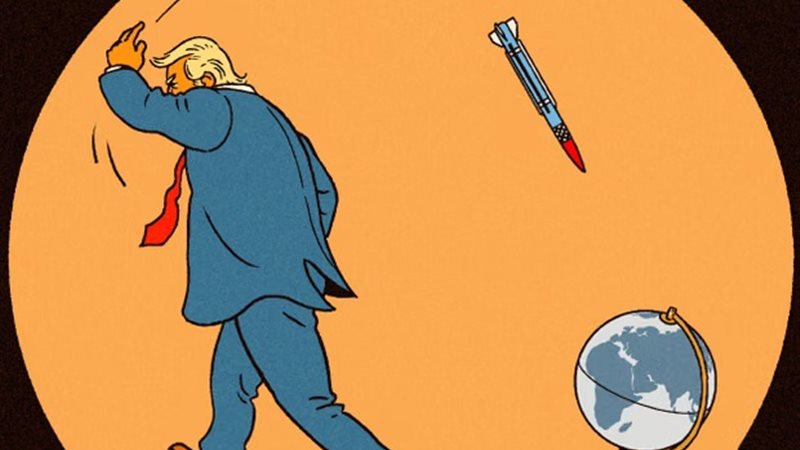 دونالد ترامب في كاريكاتير