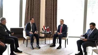 رئيس وزراء قطر الشيخ محمد بن عبد الرحمن يعزي مدبولي في وفاة والده