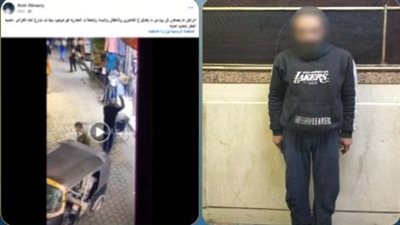 ضبط عاطل تعدى على المواطنين وأصحاب المحلات بالمنيرة الغربية