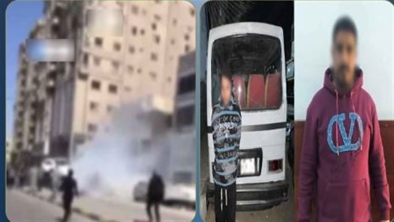 انقلاب ميكروباص بداخله