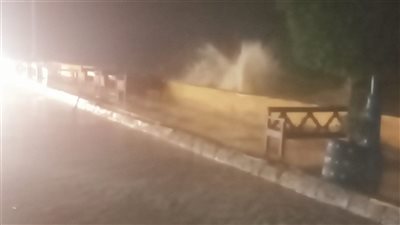 سقوط أعمدة وأشجار وثورة مياه بحيرة قارون، آثار العاصفة الترابية والرملية على الفيوم (صور)