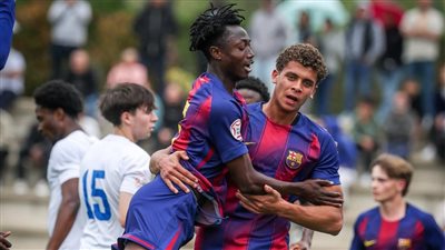 حمزة عبد الكريم يقود برشلونة للتتويج بطلًا للمجموعة الثالثة في الدوري الإسباني للشباب