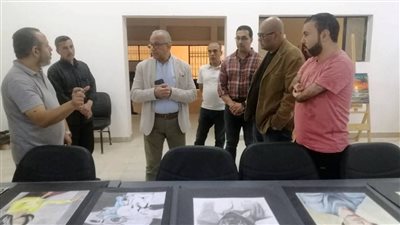 الدكتور محمود حامد يتفقد مجمع 15 مايو للفنون المعاصرة لمتابعة سير العمل (صور)