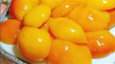 طريقة عمل كمبوت الخوخ لتزيين الحلوى وعمل العصائر