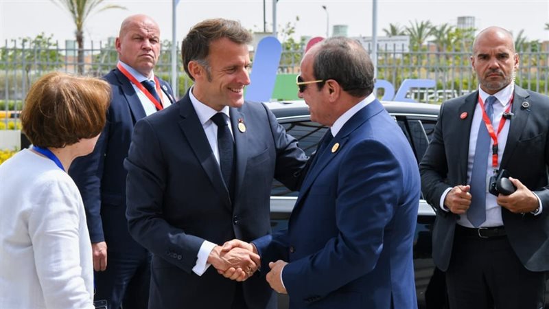 الرئيس السيسي وماكرون